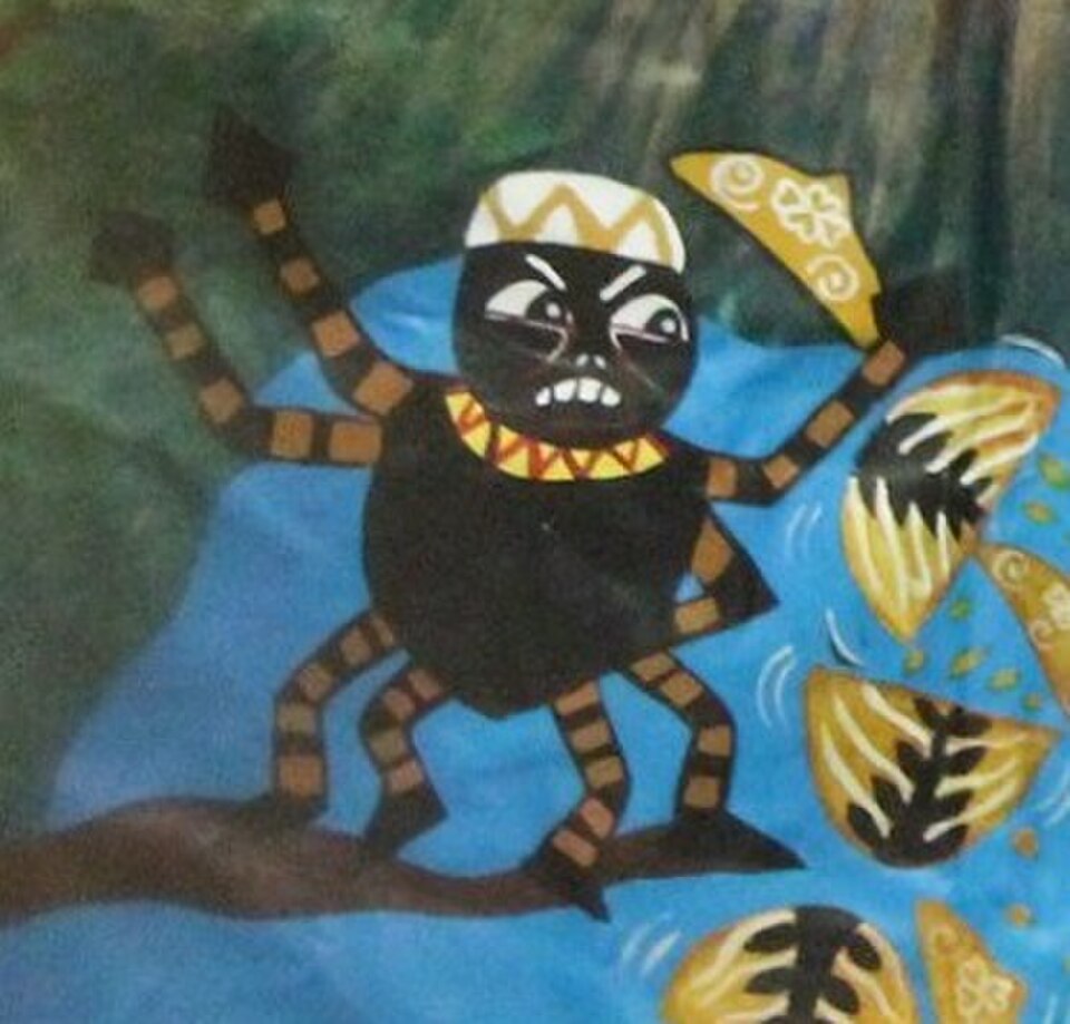 Anansi, as depicted at a children's library