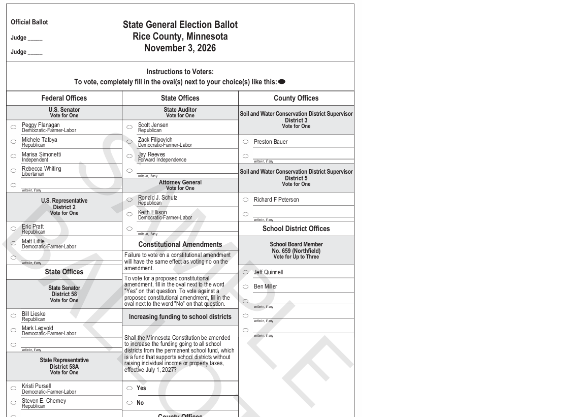 screen shot of a sample ballot