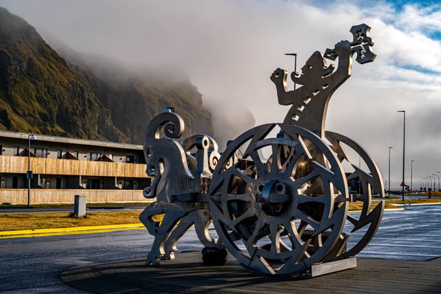 Sculpture of Thor in his chariot