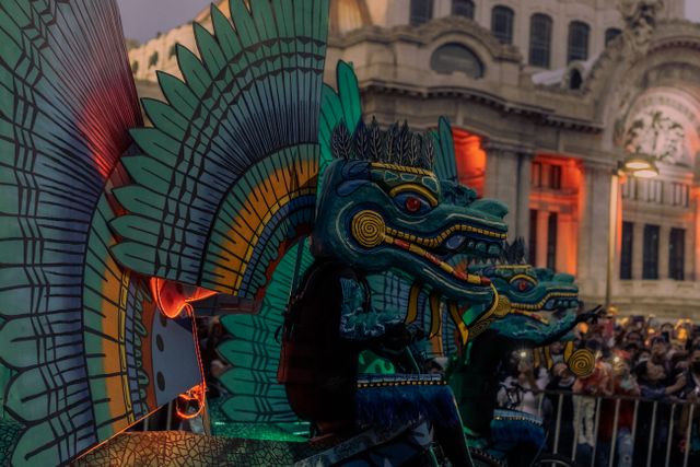Float depicting Quetzalcoatl