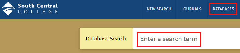 database search screenshot