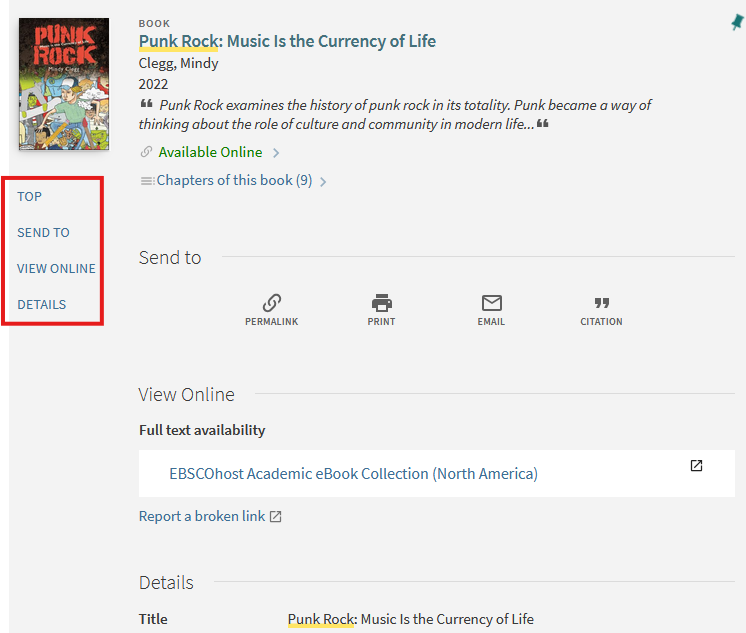 basic book catalog record