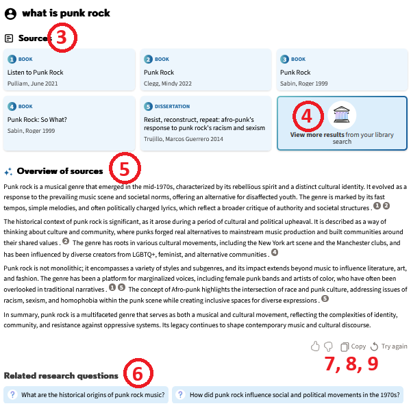 Research Assistant search results